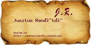 Jusztus Renátó névjegykártya