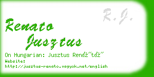 renato jusztus business card